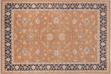 handmade Traditional Kafkaz Chobi Ziegler Brown Blue Hand Knotted RECTANGLE 100% WOOL area rug 10 x 14